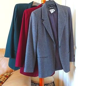 Sag Harbor set of 3 wool blazers size 8P